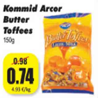 Allahindlus - Kommid Arcor Butter Toffees