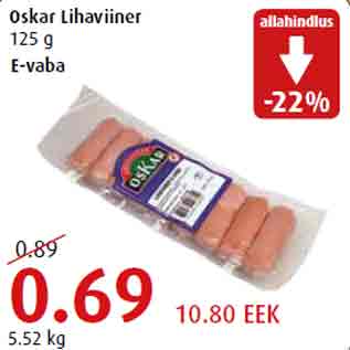 Allahindlus - Oskar Lihaviiner 125 g