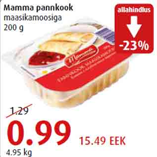 Allahindlus - Mamma pannkook maasikamoosiga 200 g