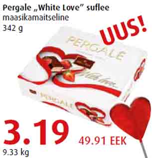 Allahindlus - Pergale „White Love” suflee maasikamaitseline 342 g