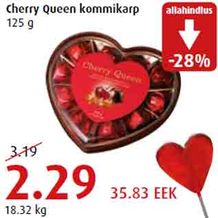 Allahindlus - Cherry Queen kommikarp 125 g