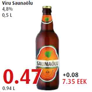 Allahindlus - Viru Saunaõlu 4,8% 0,5 L