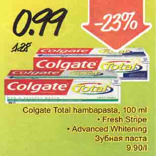 Allahindlus - Colgate Total hambapasta, 100 ml . Fresh Stripe . Advanced Whitening