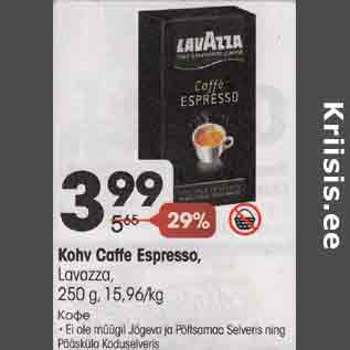 Allahindlus - Kohv Caffe Espresso, Lavazza, 250 g