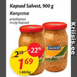 Allahindlus - Kapsad Salvest, 900 g