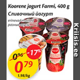 Allahindlus - Koorene jogurt Farmi, 400 g