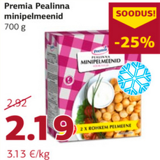 Allahindlus - Premia Pealinna minipelmeenid 700 g