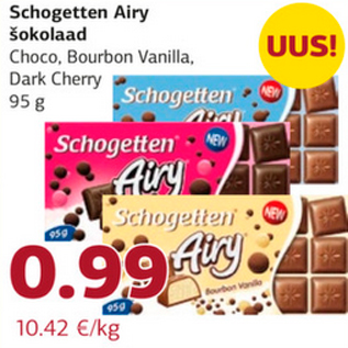 Allahindlus - Schogetten Airy šokolaad