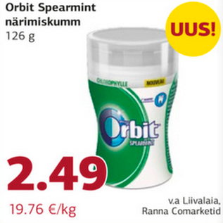 Allahindlus - Orbit Spearmint närimiskumm 126 g