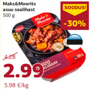 Allahindlus - Maks&Moorits asuu sealihast 500 g