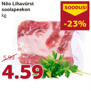 Allahindlus - Nõo Lihavürst soolapeekon kg