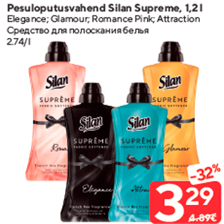 Allahindlus - Pesuloputusvahend Silan Supreme, 1,2 l