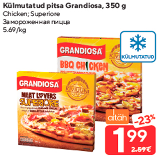 Allahindlus - Külmutatud pitsa Grandiosa, 350 g