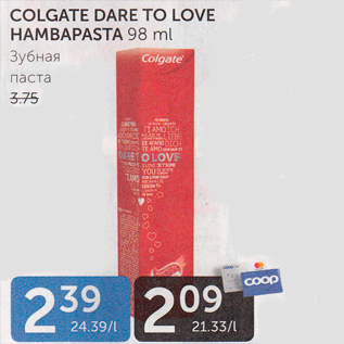 Allahindlus - COLGATE DARE TO LOVE HAMBAPASTA 98 ML