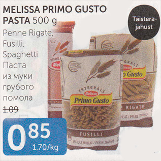 Allahindlus - MELISSA PRIMO GUSTO PASTA 500 G