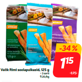 Allahindlus - Valik Rimi soolapulkasid, 125 g