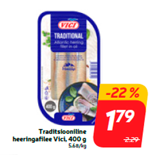 Allahindlus - Traditsiooniline heeringafilee Vici, 400 g