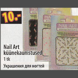 Allahindlus - Nail Art küünekaunistused, 1 tk