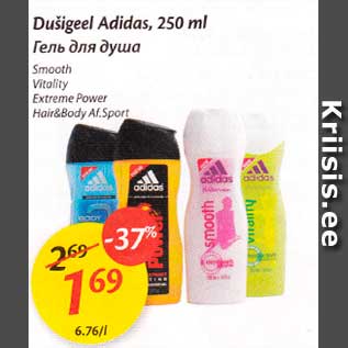 Allahindlus - Dušigeel Adidas, 250 ml