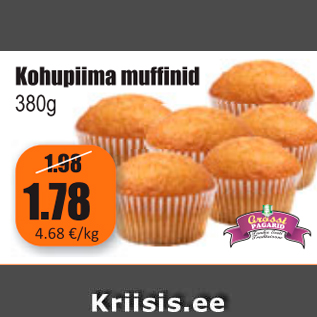 Allahindlus - Kohupiima muffinid 380 g