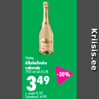 Allahindlus - Törley Alkoholivaba vahuvein 750 ml