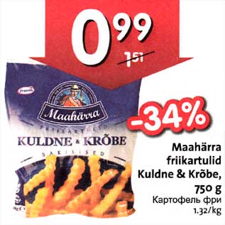 Allahindlus - Maahärra friikartulid Kuldne & Krõbe, 750g