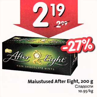 Allahindlus - Maiustused After Eight, 200 g