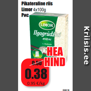 Allahindlus - Pikateraline riis Limor 4x100g