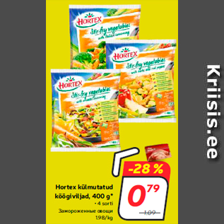 Allahindlus - Hortex külmutatud köögiviljad, 400 g* • 4 sorti