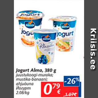 Allahindlus - Jogurt Alma, 380 g