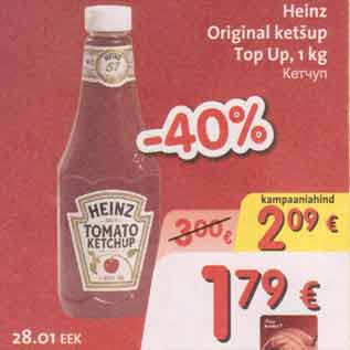 Allahindlus - Heinz Original ketšup Top Up