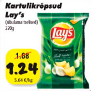 Allahindlus - Kartulikrõpsud Lay"s (sibulamaitselised) 220g