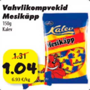 Allahindlus - Vahvlikompvekid Mosikäpp 150g Kalev