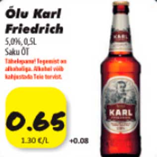 Allahindlus - Õlu Karl Friedrich 5,0%,0,5l Saku ÕT