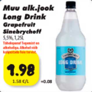 Allahindlus - Muu alk.jook Lond Drink Grapefruit Sinebrychoft 5,5%,1,25l