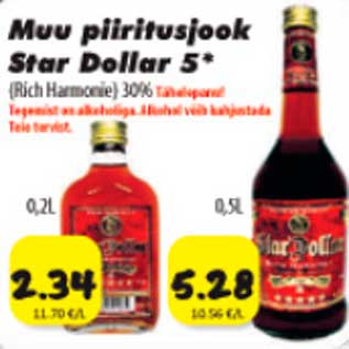 Allahindlus - Muu piiritusjook Star Dollar 5* 30% 0,2l