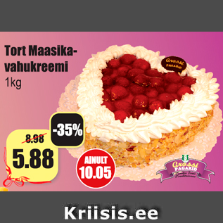 Allahindlus - Tort Maasikavahukreemi 1 kg