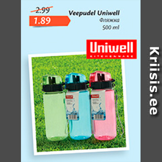 Allahindlus - Veepudel Uniwell 500 ml