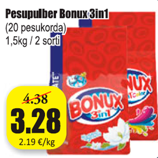 Allahindlus - Pesupulber Bonux 3in1