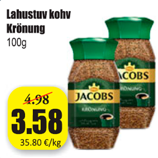 Allahindlus - Lahustuv kohv Krönung 100 g