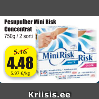 Allahindlus - Pesupulber Mini Risk Concentrat