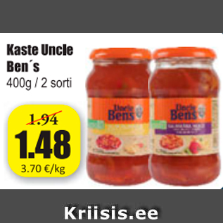 Allahindlus - Kaste Uncle Ben´s