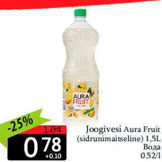 Allahindlus - Joogivesi Aura Fruit