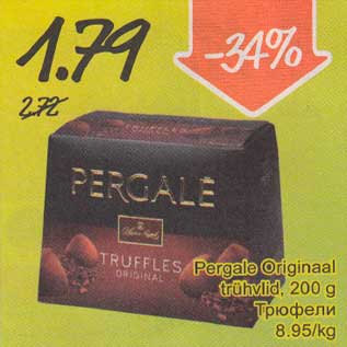 Allahindlus - Pergale Originaal trühvlid, 200 g