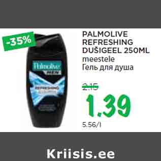 Allahindlus - PALMOLIVE REFRESHING DUŠIGEEL 250ML meestele