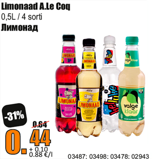 Allahindlus - Limonaad A.Le Coq