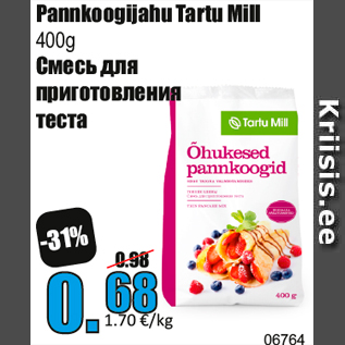 Allahindlus - Pannkoogijahu Tartu Mill 400g