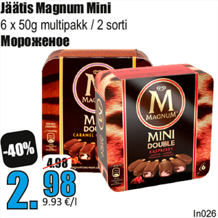 Allahindlus - Jäätis Magnum Mini