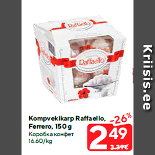 Allahindlus - Kompvekikarp Raffaello, Ferrero, 150 g