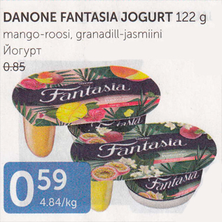 Allahindlus - DANONE FANTASIA JOGURT 122 G